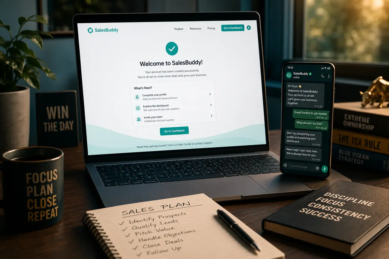 Professionnel analysant une page de remerciement sur un ordinateur portable avant un appel commercial